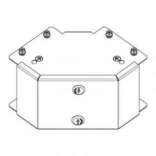 Legrand Salamandre MGR44CGL 100mm x 100mm Galvanised Steel 90&deg; External Lid Bend